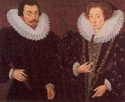 Sir John Harington and his wfie, Mary Rogers, Lady Harington Hieronimo Custodis